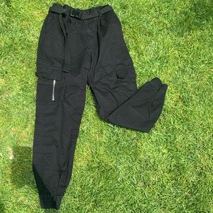 black cargo pants